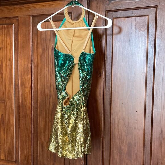 Revolution “Girls Night Out” Green Gold Sequin Girls Dance Dress Size SA - Picture 2 of 9